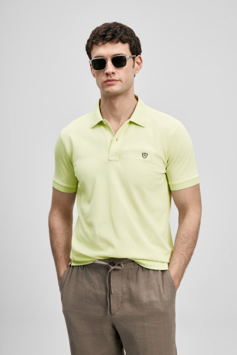 Laon Smart Erkek Polo Tişört Açık Sarı - Lufian