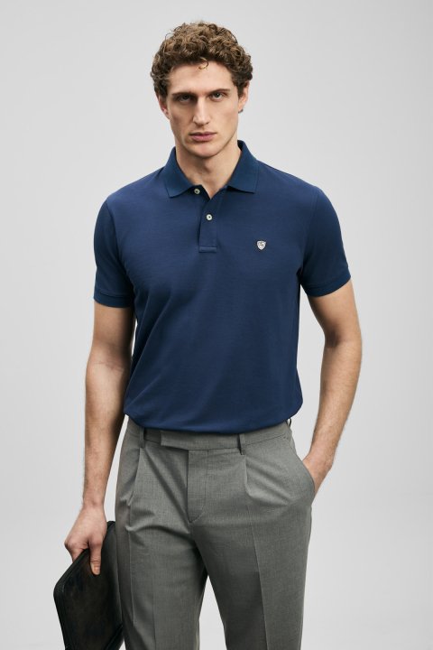 Laon Smart Erkek Polo Tişört Açık Lacivert - LUFIAN