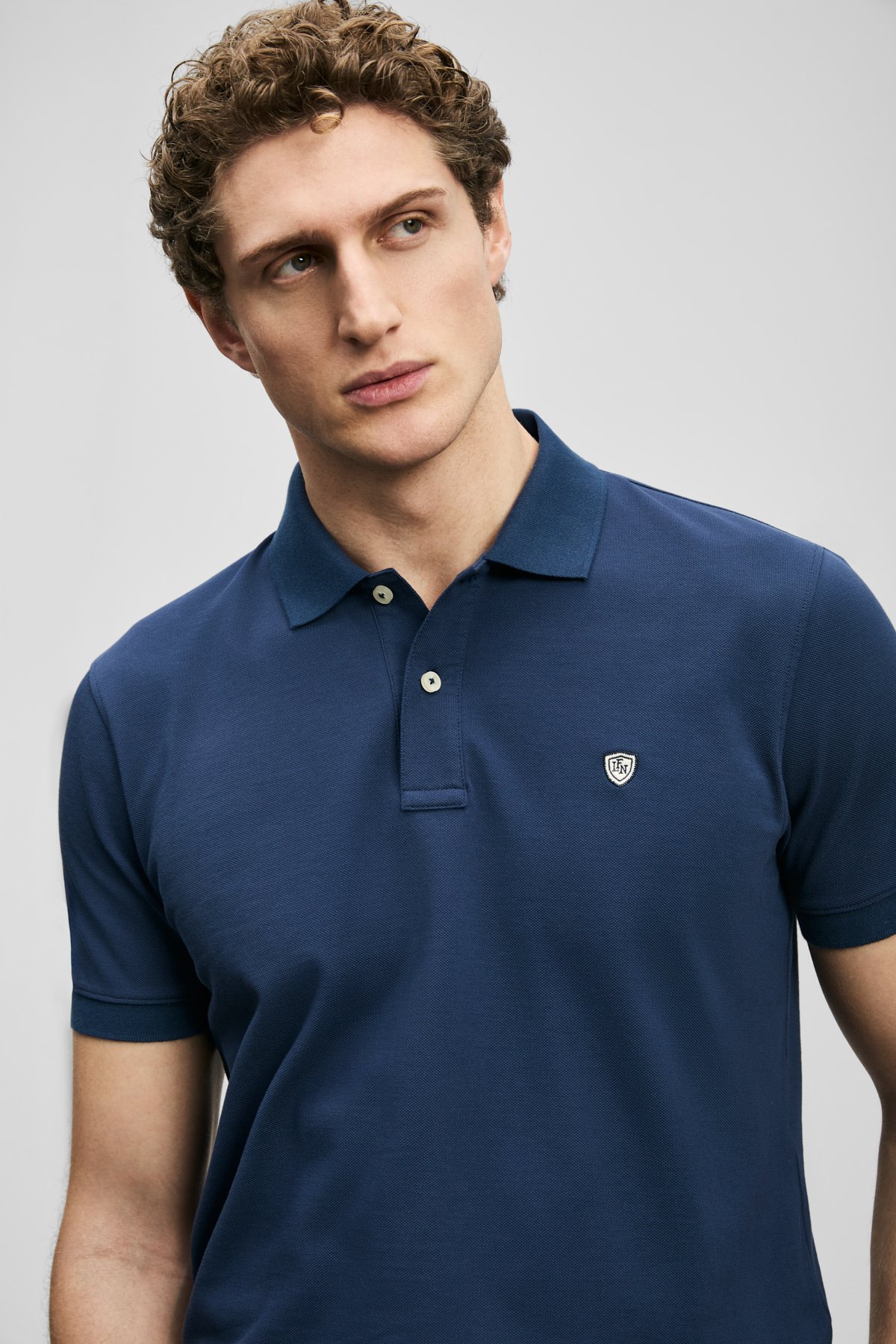 Smart Mens Polo T - Shirt Lıght Navy - Lufian