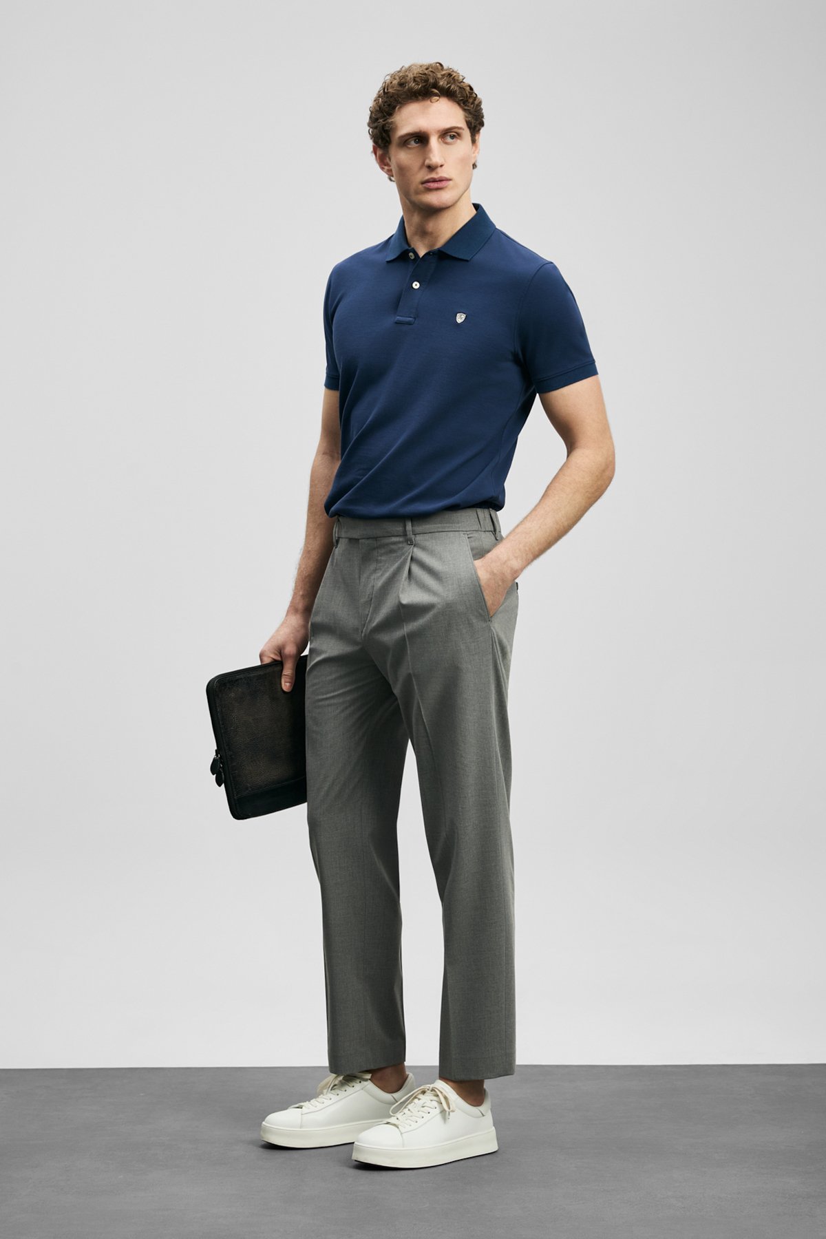 Smart Mens Polo T - Shirt Lıght Navy - Lufian (1)
