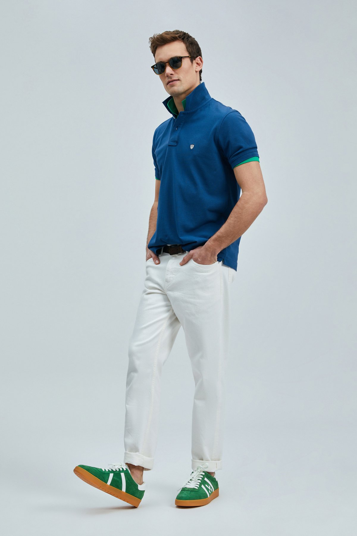 Laon Smart Erkek Polo Tişört Açık Lacivert - Lufian