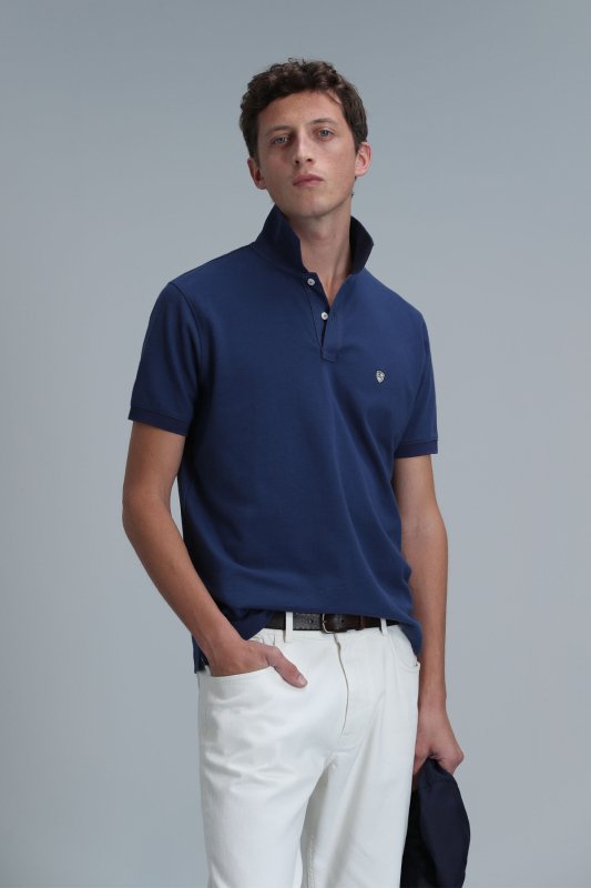 Laon Smart Erkek Polo Tişört Slim Fit Açık Lacivert