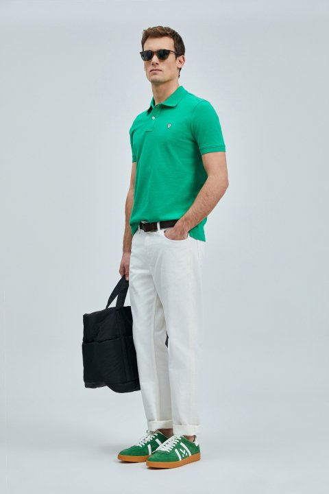 Laon Smart Erkek Polo Tişört Açık Yeşil - Lufian