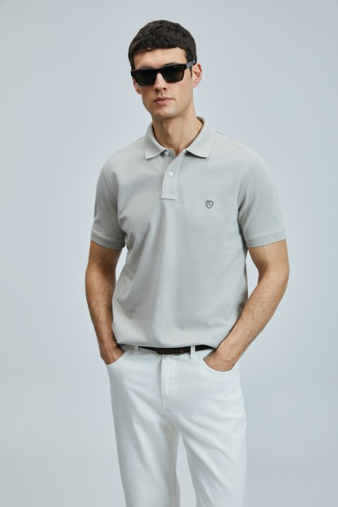 Laon Smart Erkek Polo Tişört Bej - Lufian