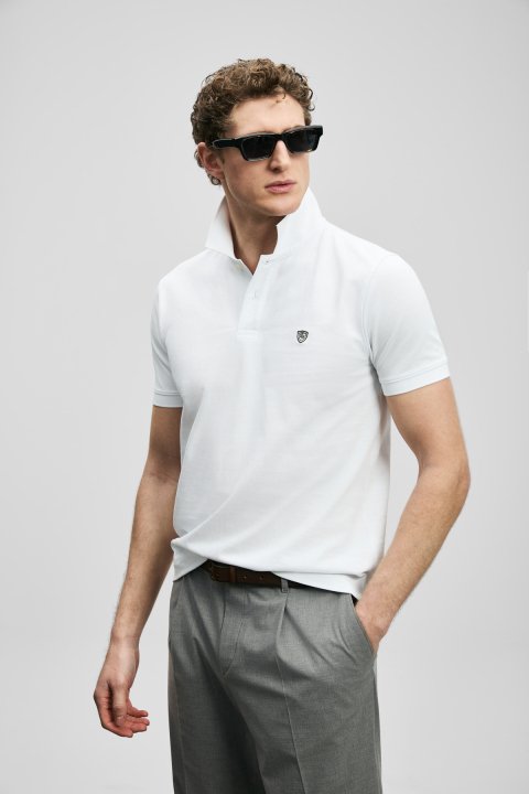 Laon Smart Erkek Polo Tişört Beyaz - LUFIAN