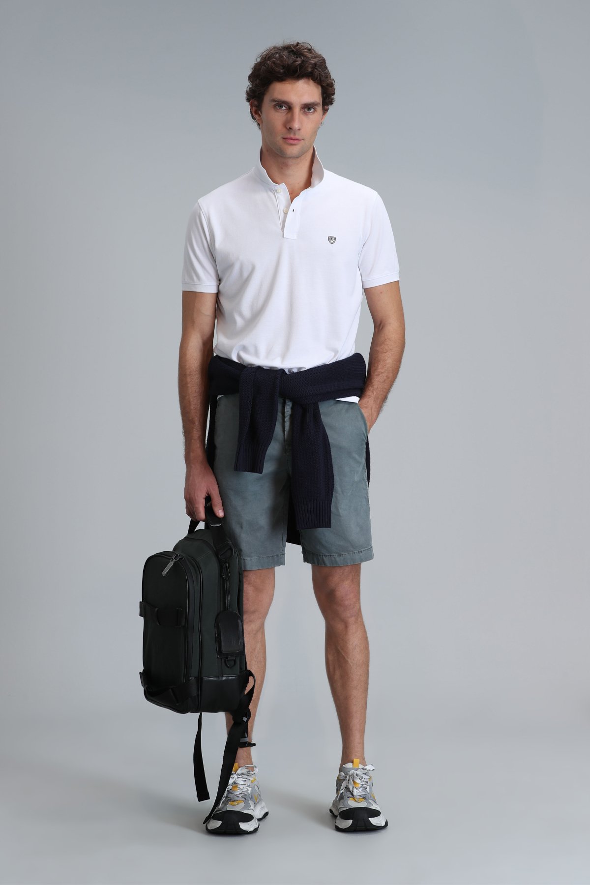 Laon Smart Erkek Polo Tişört Slim Fit Beyaz - Lufian (1)