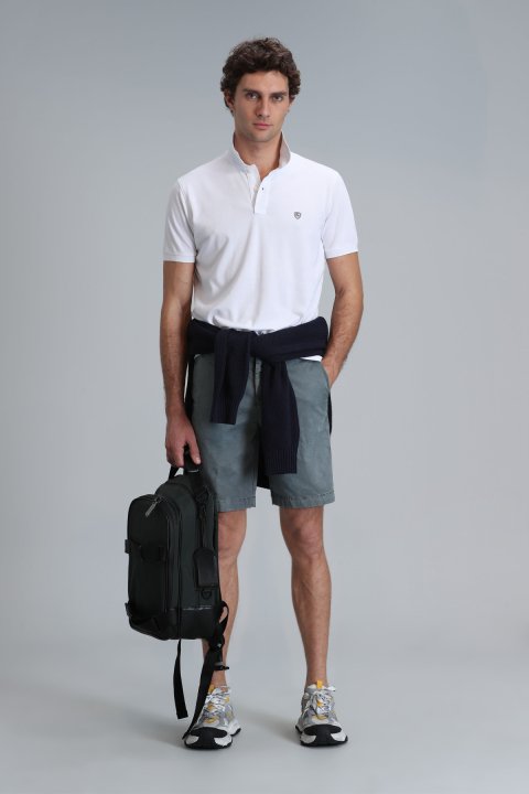 Laon Smart Erkek Polo Tişört Slim Fit Beyaz - Lufian (1)
