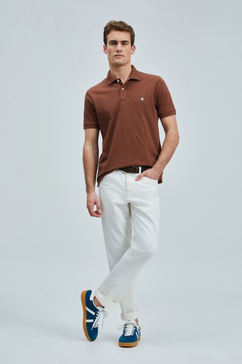 Laon Smart Erkek Polo Tişört Kiremit - Lufian