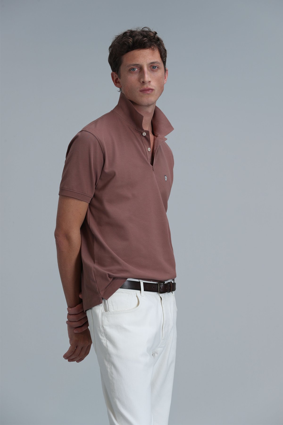 Laon Smart Erkek Polo Tişört Slim Fit Kiremit - Lufian