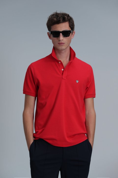 Laon Smart Erkek Polo Tişört Slim Fit Kırmızı - Lufian