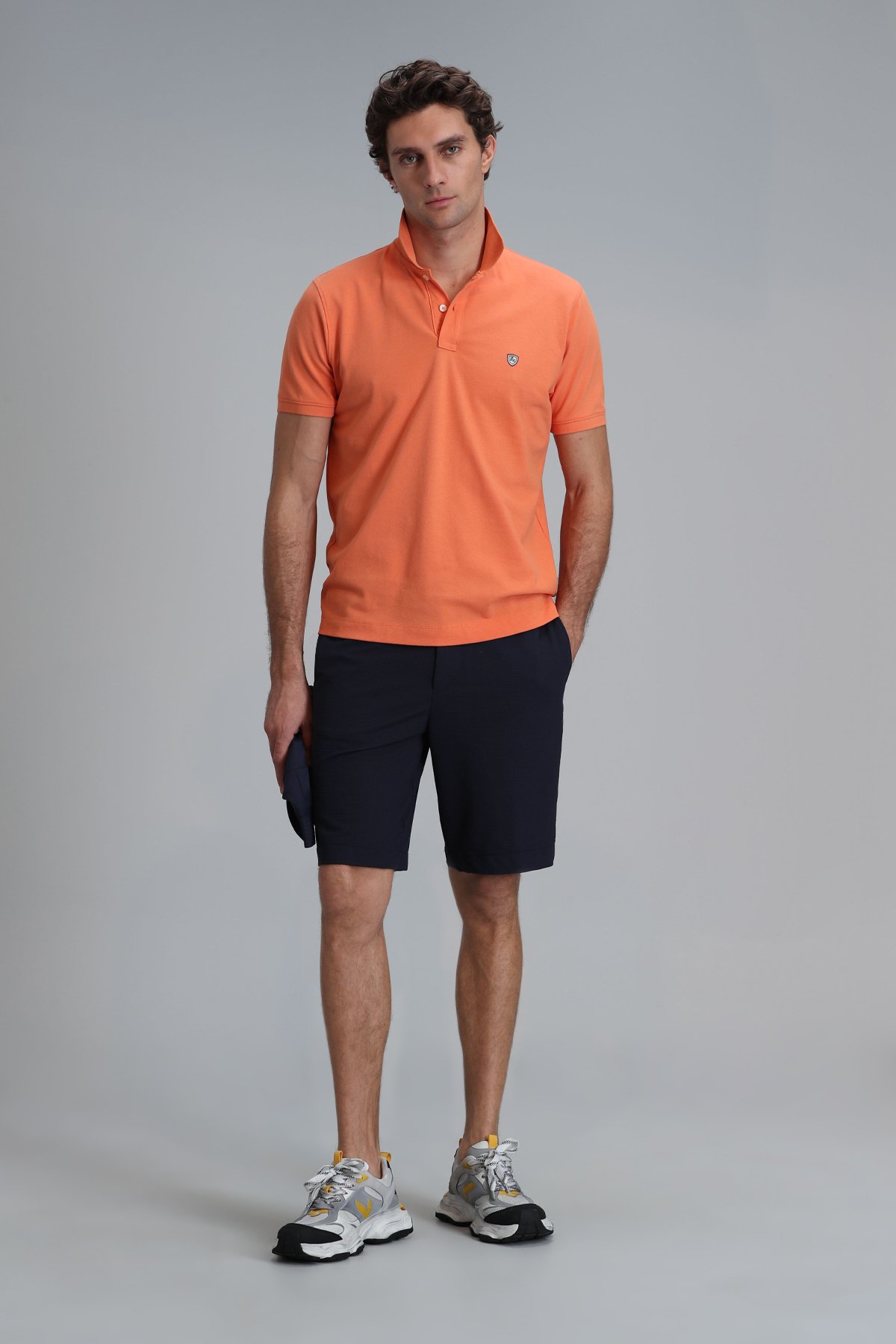 Laon Smart Erkek Polo Tişört Slim Fit Koyu Turuncu - Lufian (1)