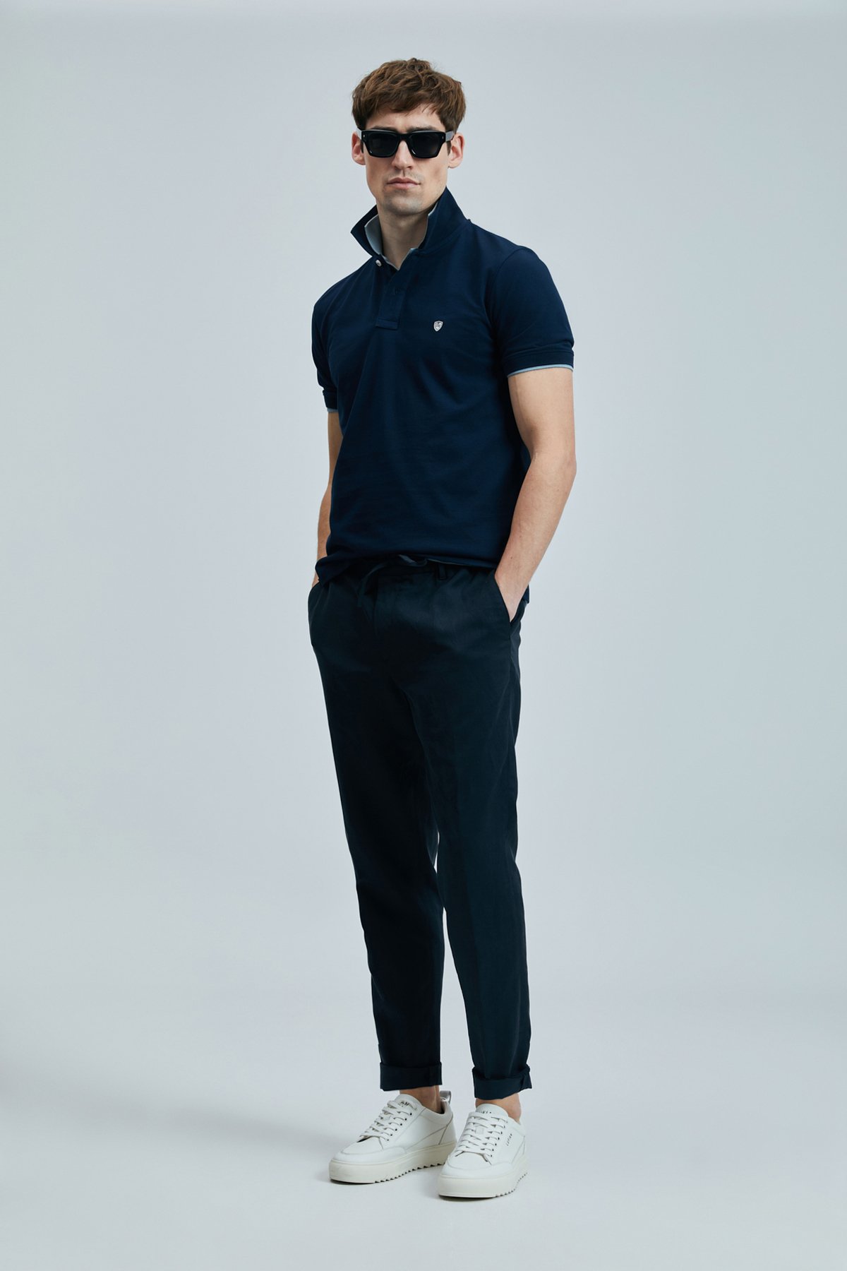 Laon Smart Erkek Polo Tişört Lacivert - Lufian