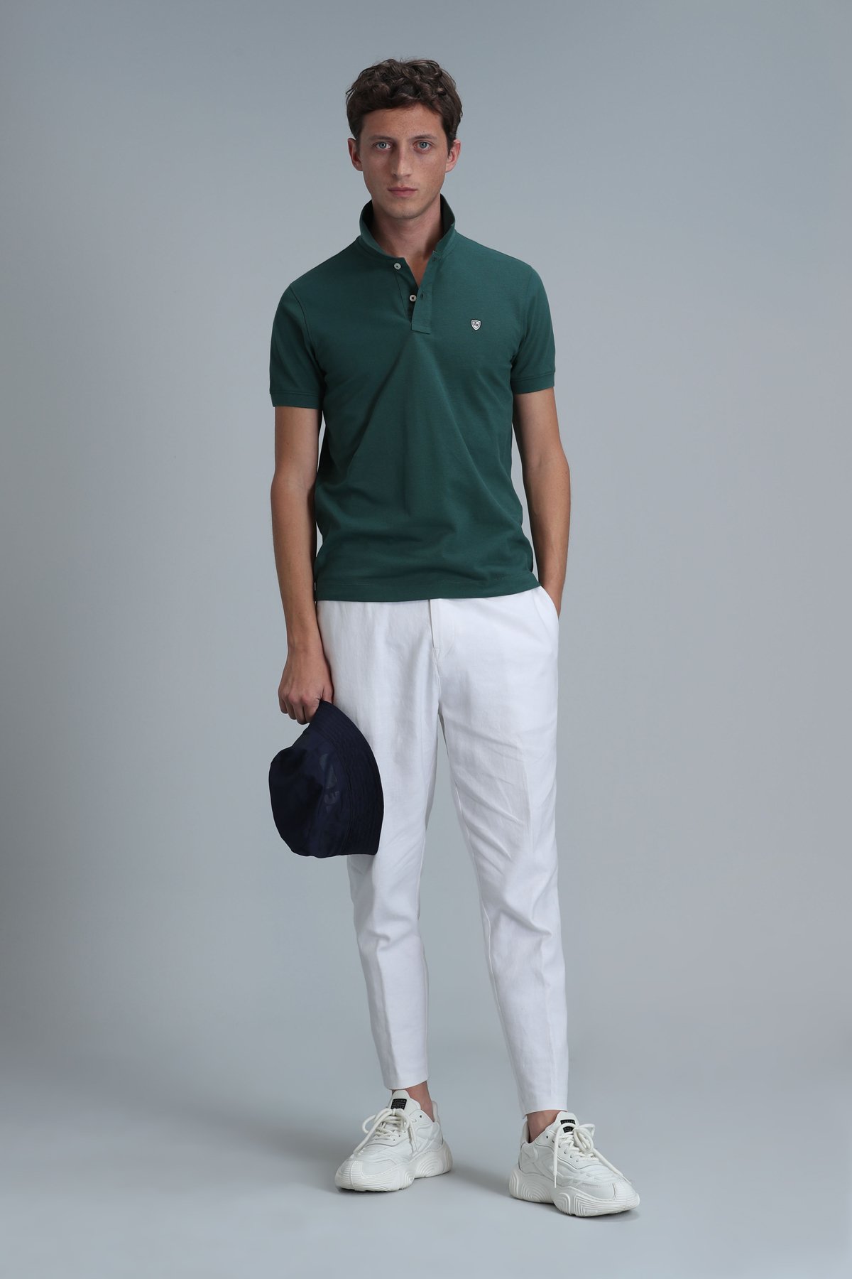 Laon Smart Erkek Polo Tişört Slim Fit Ördek Yeşili - Lufian (1)