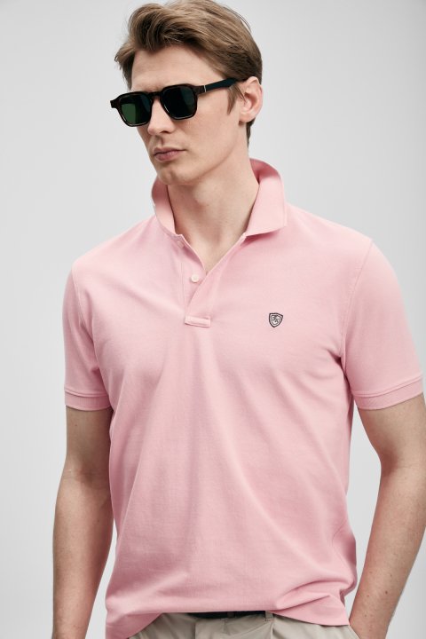 Laon Smart Erkek Polo Tişört Pembe - LUFIAN