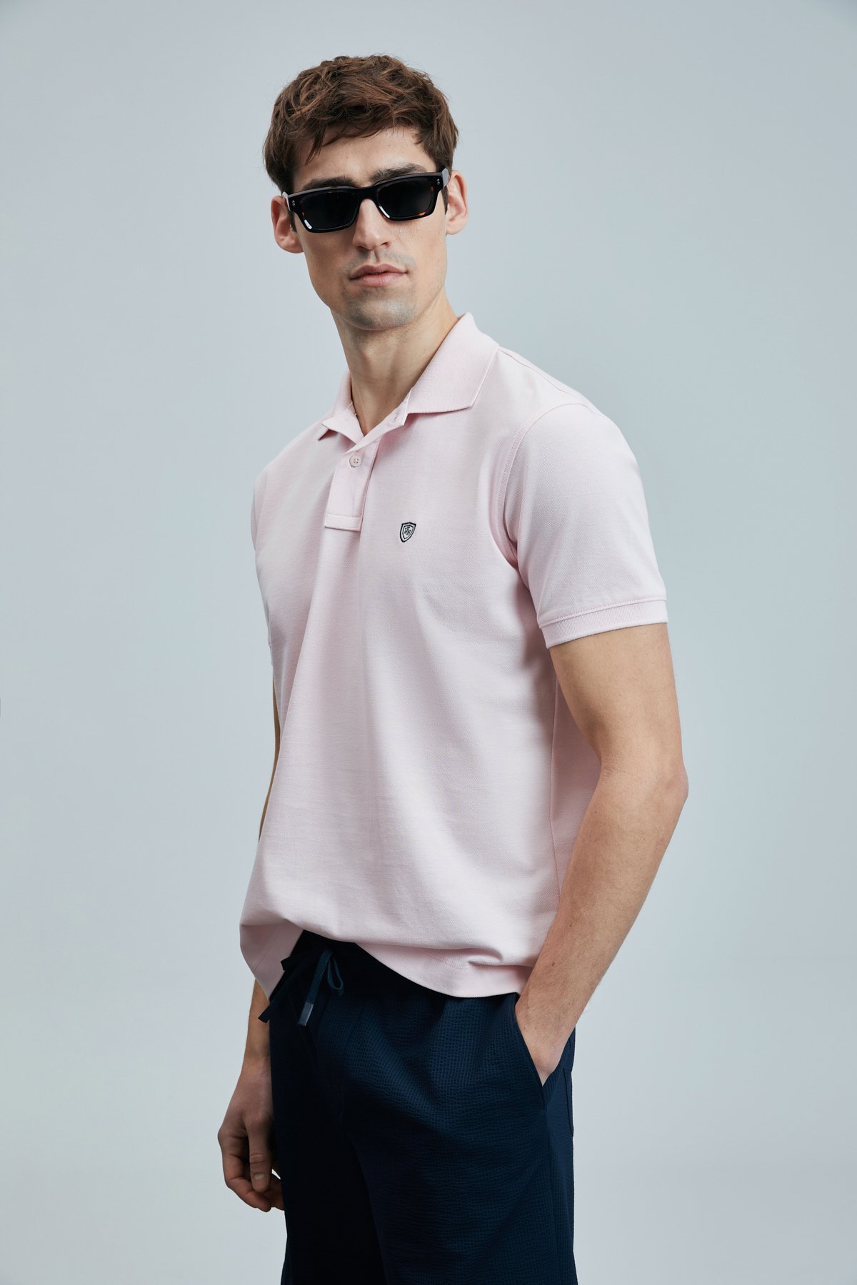 Laon Smart Erkek Polo Tişört Pembe - Lufian (1)