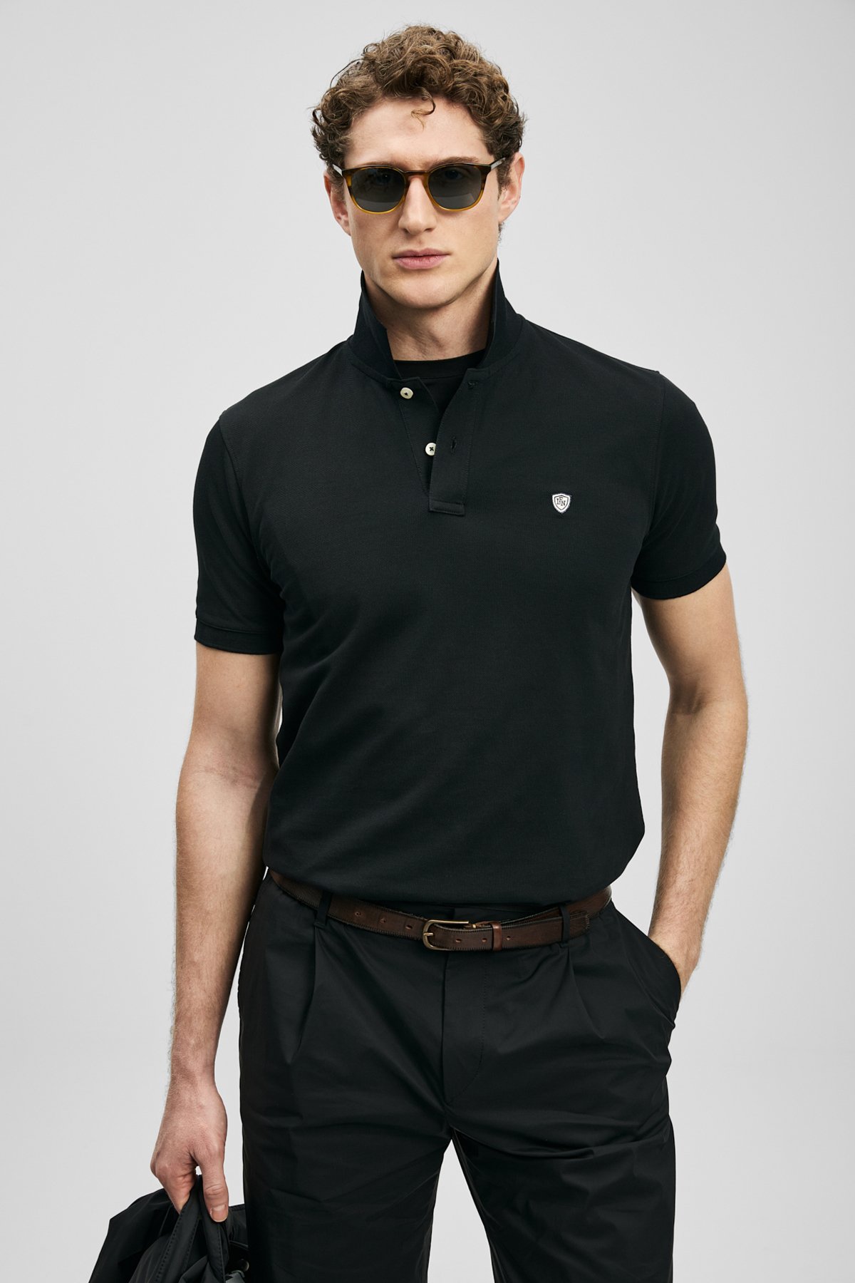 Smart Mens Polo T - Shirt Black - Lufian