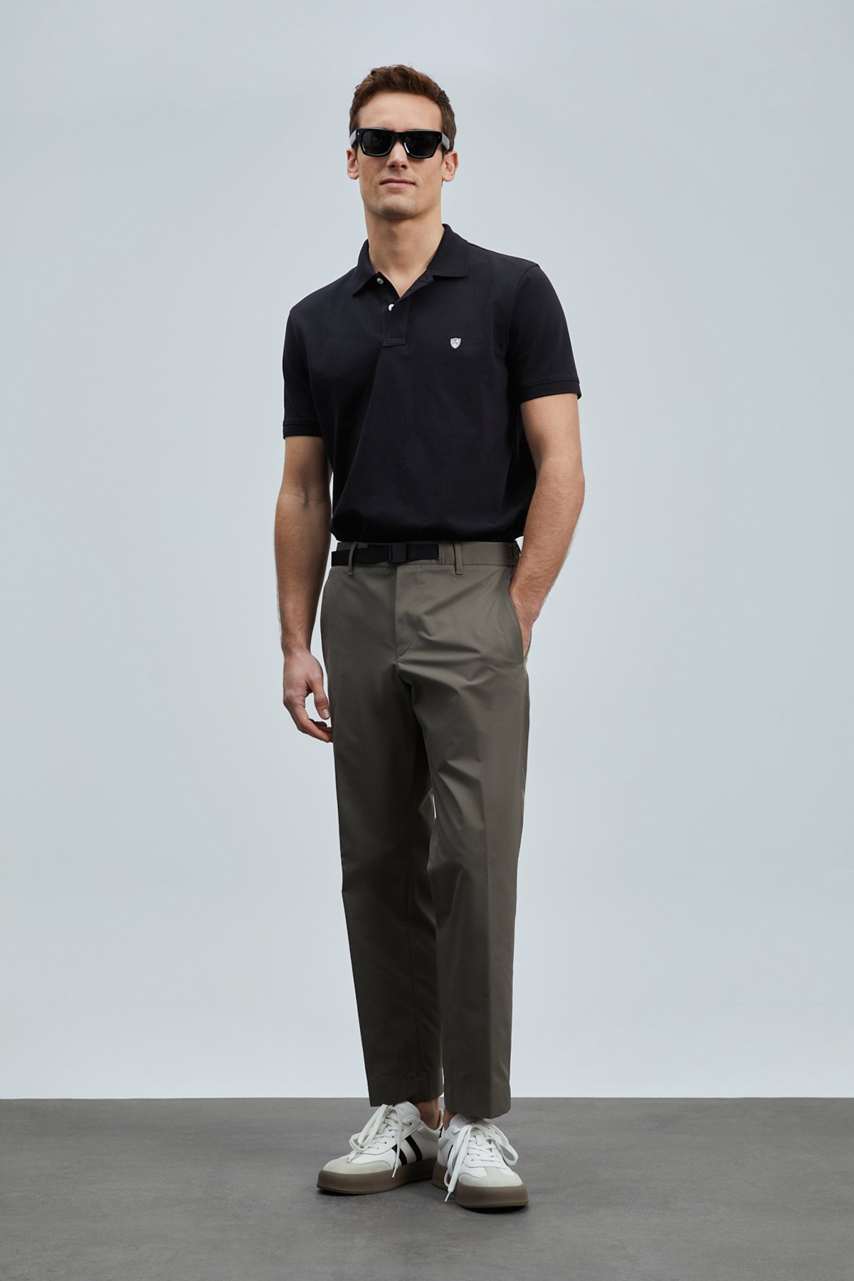 Laon Smart Erkek Polo Tişört Siyah - Lufian