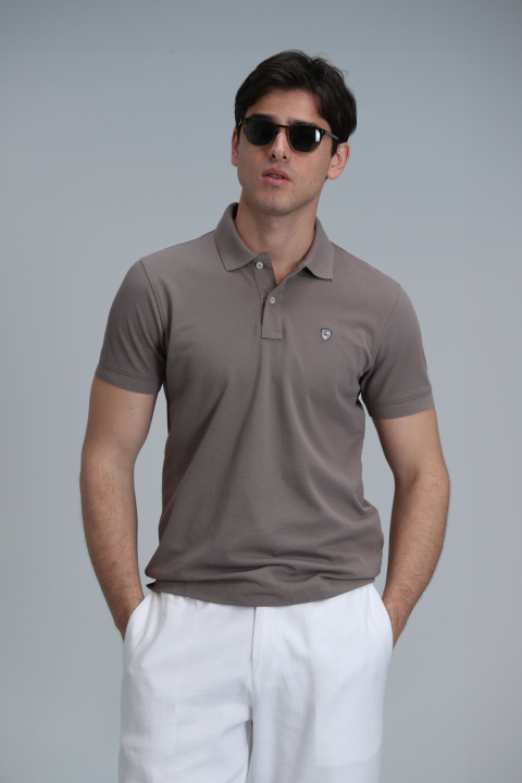 Laon Smart Erkek Polo Tişört Slim Fit Toprak - Lufian