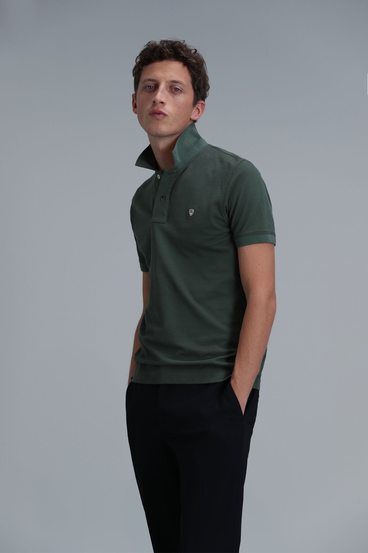 Laon Smart Erkek Polo Tişört Slim Fit Yeşil - Lufian