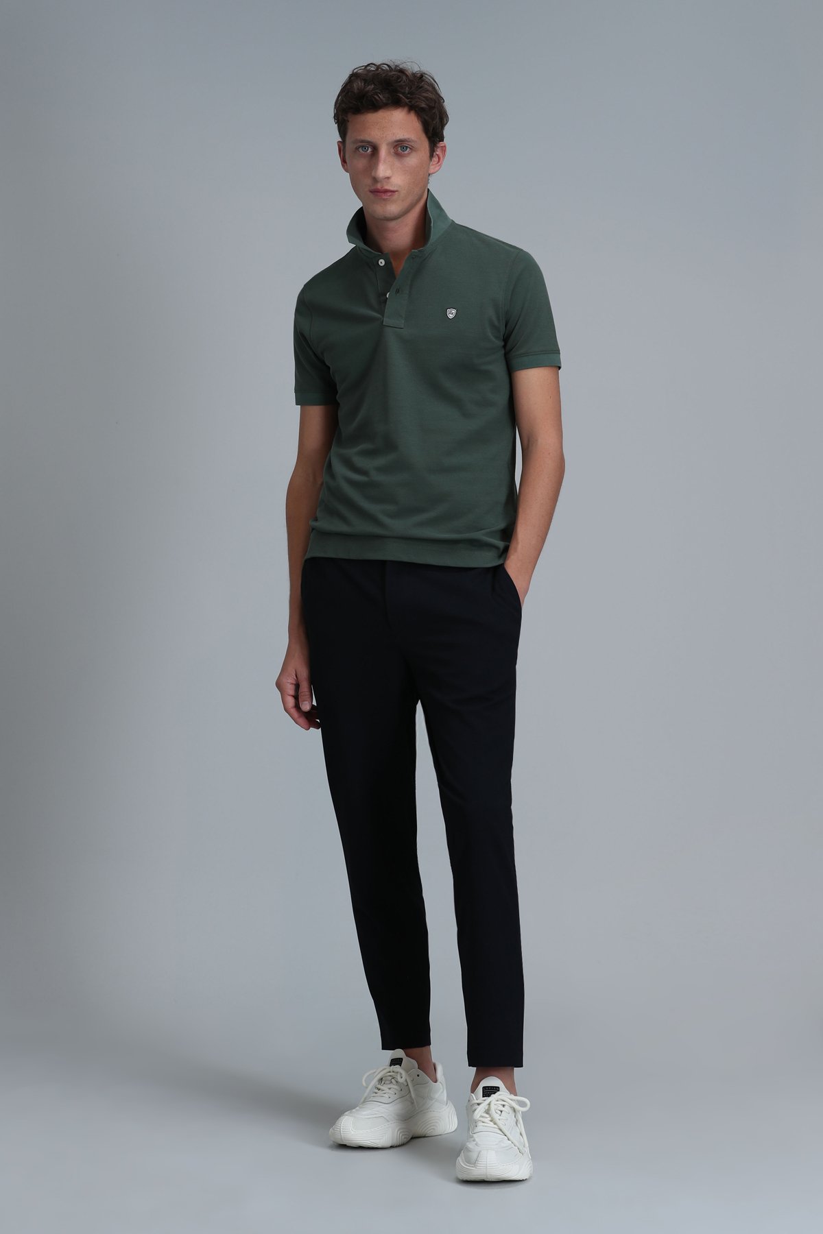 Laon Smart Erkek Polo Tişört Slim Fit Yeşil - Lufian (1)