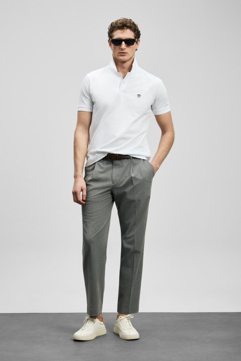 Laon Smart Men's Polo T-Shirt White - Lufian (1)