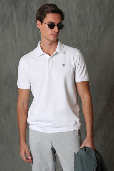 Laon Smart Erkek Polo Tişört Beyaz - Lufian