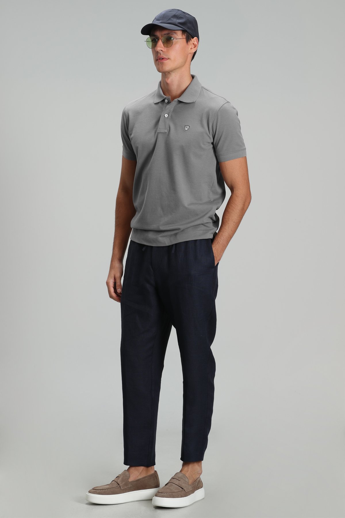 Laon Smart Erkek Polo Tişört Gri - Lufian (1)