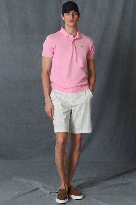 Laon Smart Erkek Polo Tişört Pembe - Lufian (1)