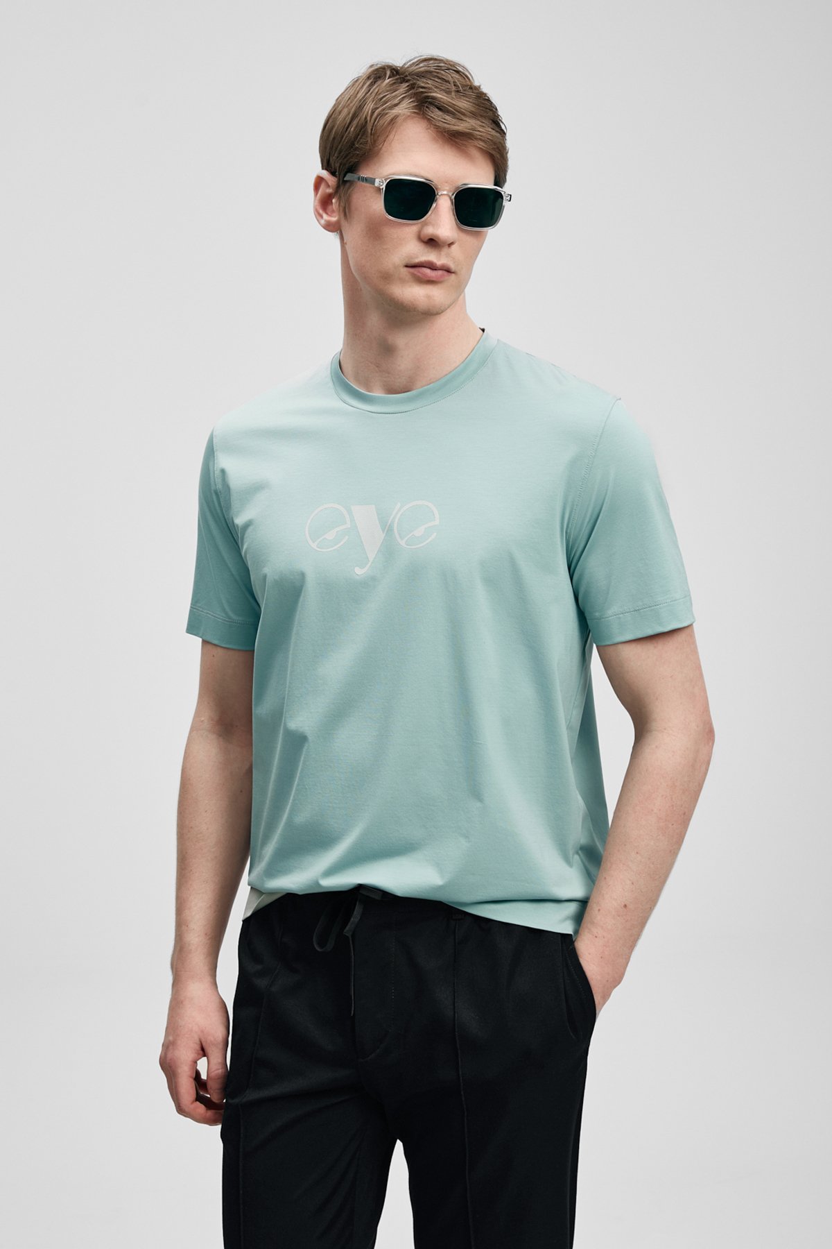 Larry Modern Grafik Tişört Açık Yeşil - Lufian