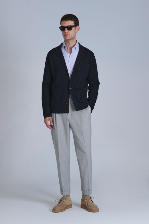 Leader Erkek Hırka Lacivert - Lufian (1)