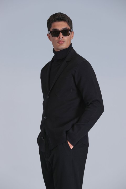 Leader Erkek Hırka Siyah - Lufian (1)