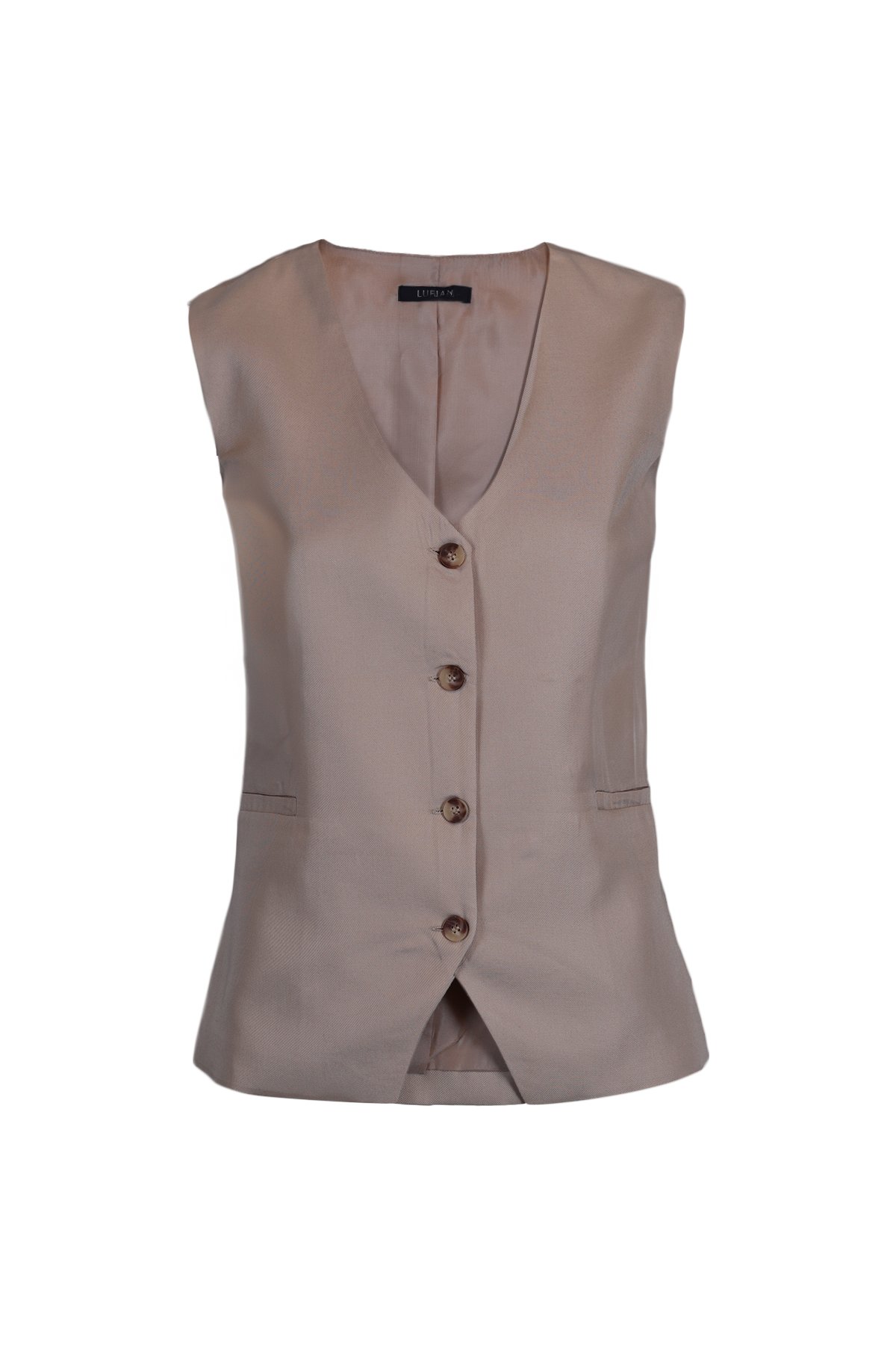 Ledro Kadın Yelek Bej - Lufian