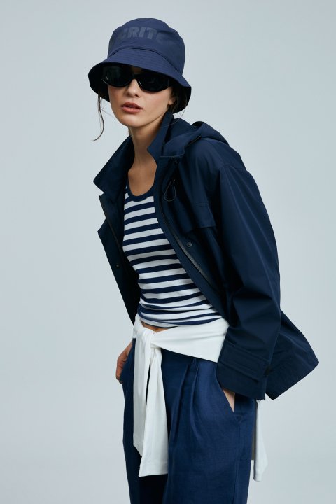 Lelan Kadın Pamuklu T- Shırt Lacivert - Lufian