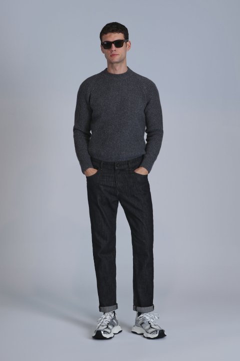 Leonard Smart Jean Erkek Pantolon Slim Fit Siyah - Lufian