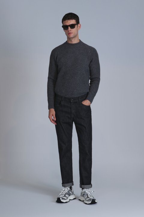 Leonard Smart Jean Erkek Pantolon Slim Fit Siyah - LUFIAN