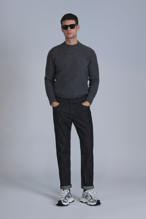 Leonard Smart Jean Erkek Pantolon Slim Fit Siyah - Lufian