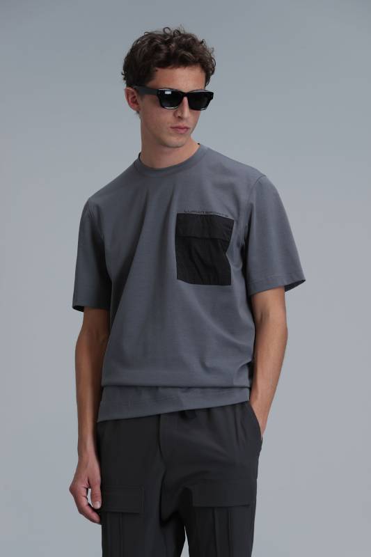 Lıam Modern Grafik T- Shirt Gri - 3