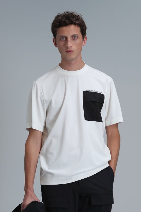 Lıam Modern Grafik T- Shirt Kırık Beyaz - Lufian