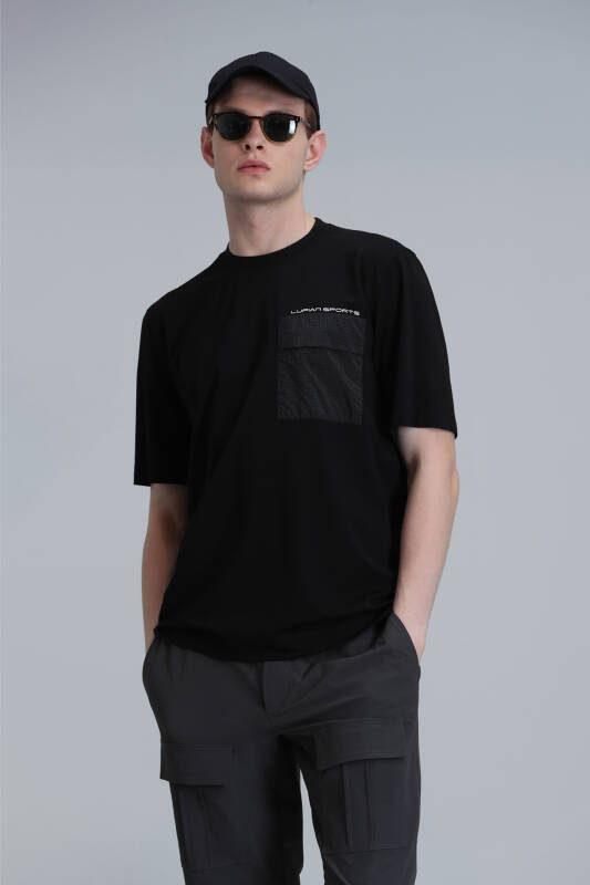 Lıam Modern Grafik T- Shirt Siyah - 1