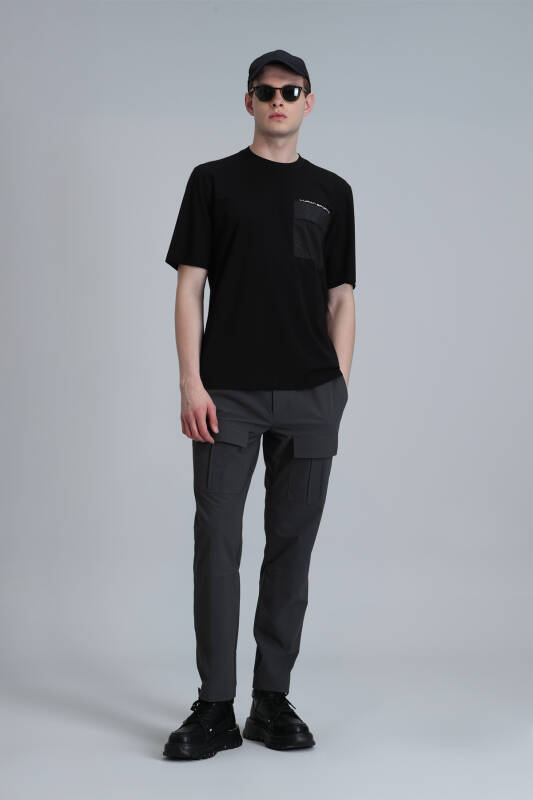 Lıam Modern Grafik T- Shirt Siyah - 4