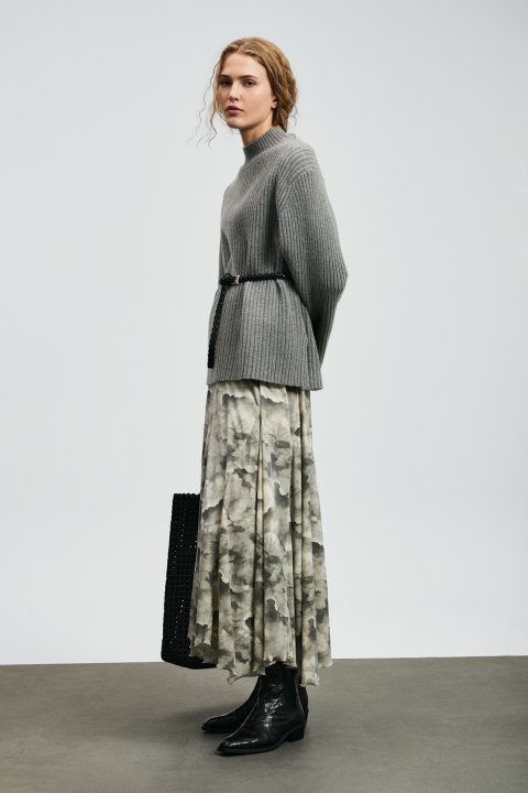 Lıdya Kadın Etek Gri - Lufian (1)