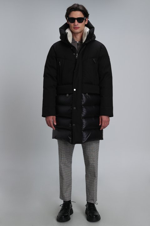 Lıncoln Goose Feather Male Coat Black - Lufian (1)