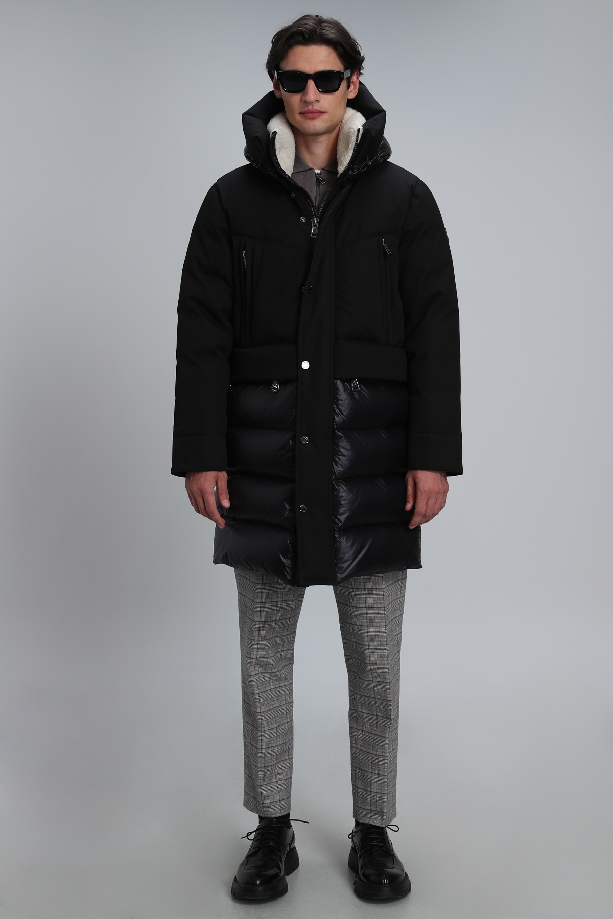 Lıncoln Goose Feather Male Coat Black - Lufian (1)