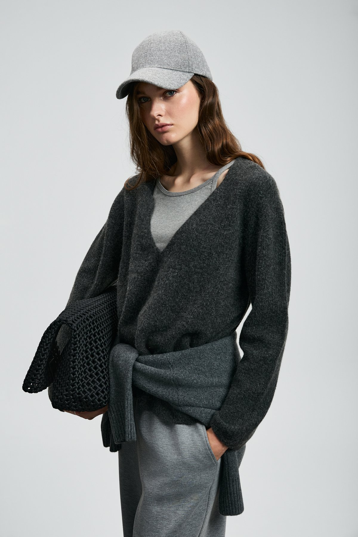 Lında Kadın Kazak Antrasit - Lufian