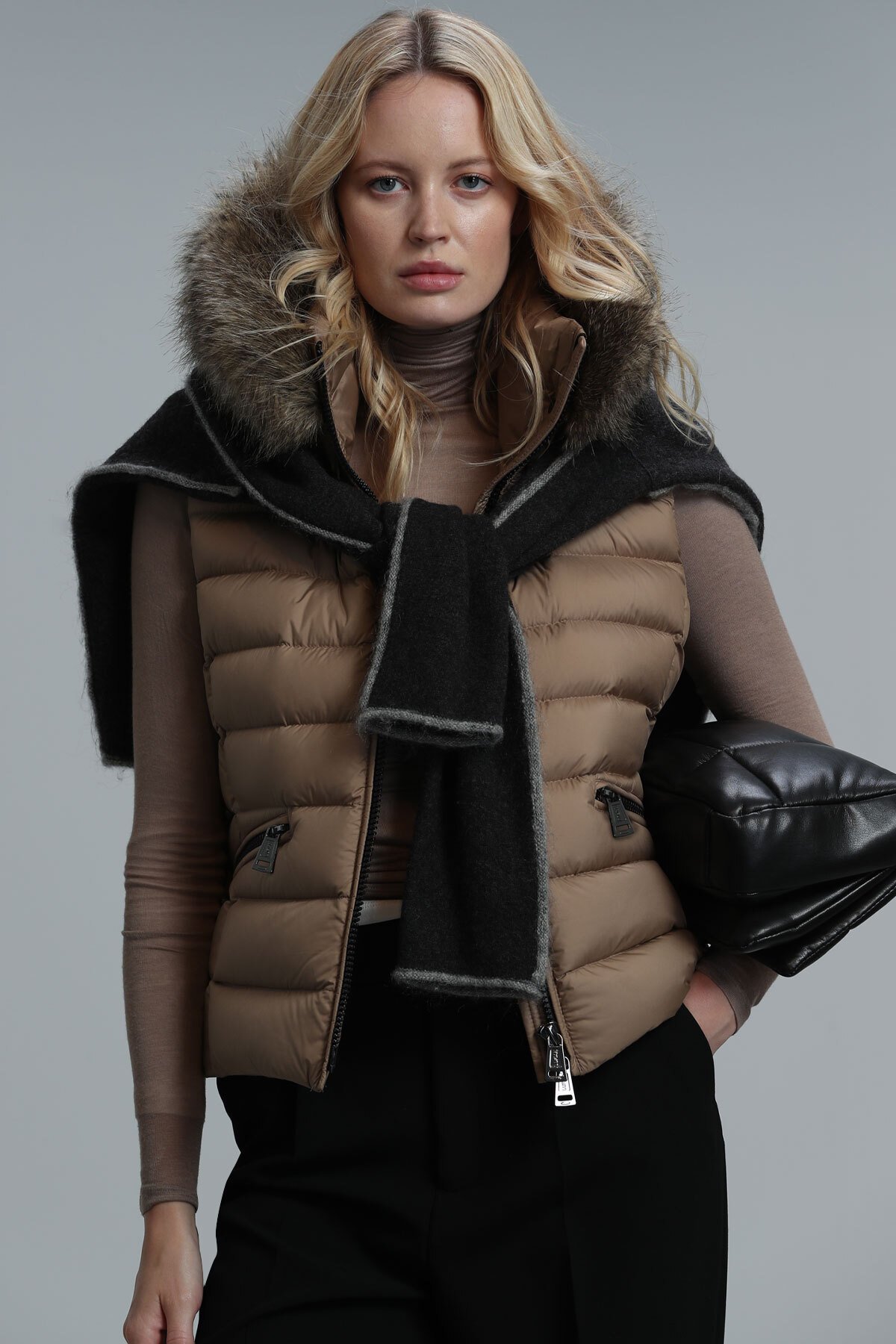 Lında Kadın Tekno Yelek Bej - Lufian