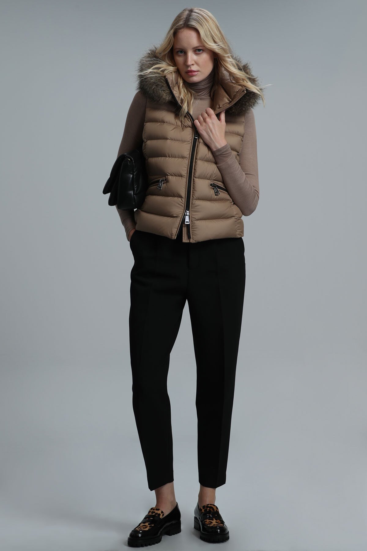 Lında Kadın Tekno Yelek Bej - Lufian (1)