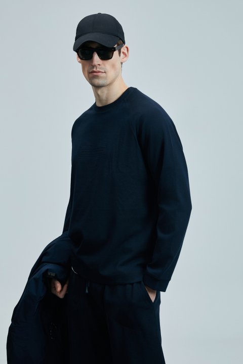 Lınes Erkek Sweatshirt Lacivert - Lufian