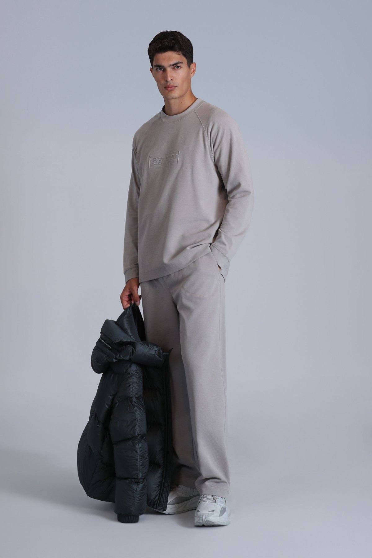 Lınes Erkek Sweatshirt Taş - Lufian (1)