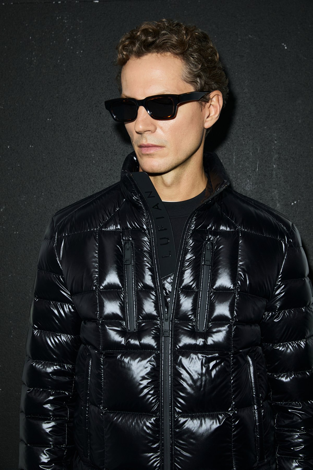 Lıor Kaz Tüyü Erkek Mont Siyah - Lufian (1)