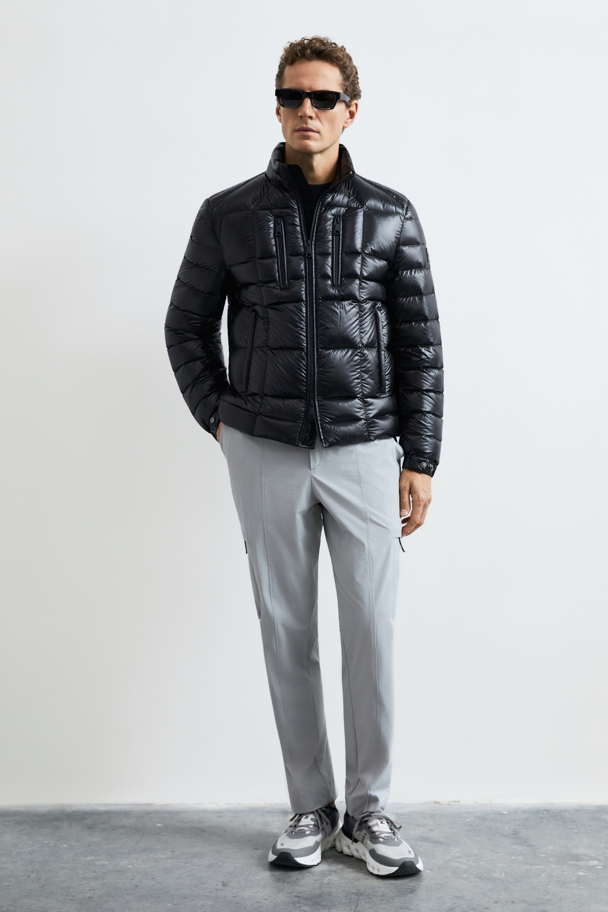 Goose Feather Male Coat Black - Lufian